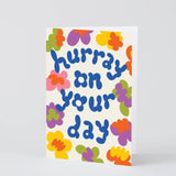 Wrap - HURRAY ON YOUR DAY Geprägte Geburtstagskarte - Grußkarte - ROSA ECK Concept Store