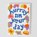 Wrap - HURRAY ON YOUR DAY Geprägte Geburtstagskarte - Grußkarte - ROSA ECK Concept Store