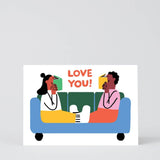 Wrap - LOVE YOU Grußkarte - Grußkarte - ROSA ECK Concept Store