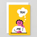 Wrap - ME THINKING ABOUT YOU Grußkarte - Grußkarte - ROSA ECK Concept Store