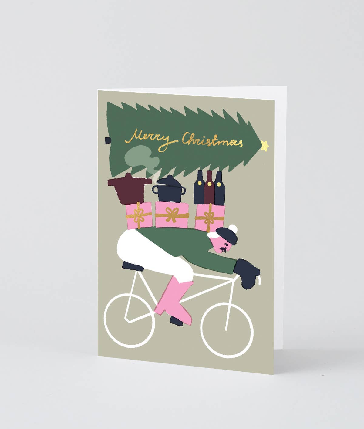 Wrap - MERRY CHRISTMAS BIKER Weihnachtskarte - Grußkarte - ROSA ECK
