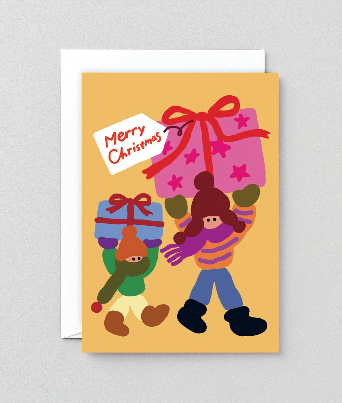 Wrap - PRESENT GIVER Weihnachtskarte - Grußkarte - ROSA ECK