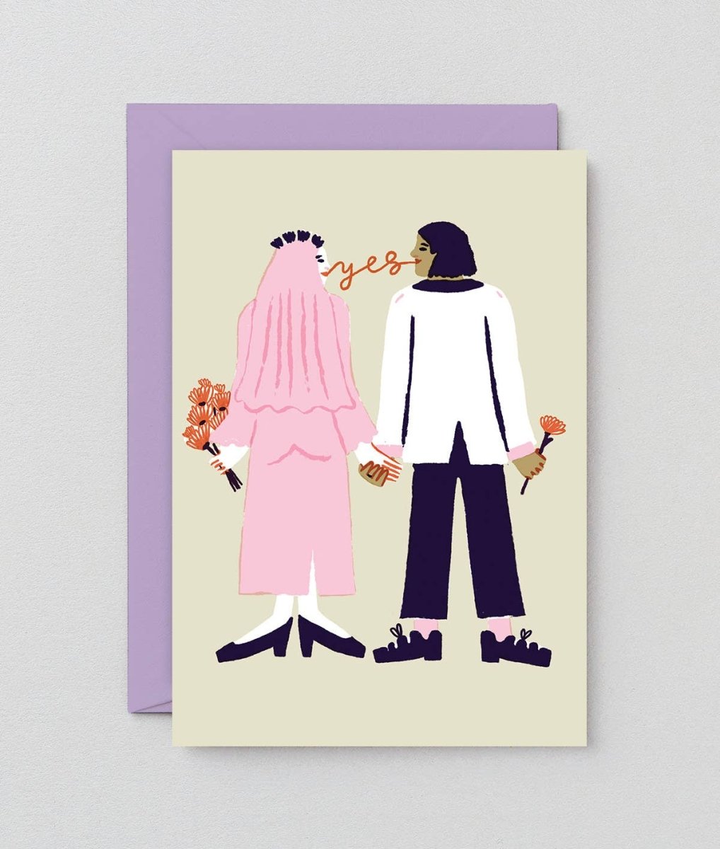 Wrap - SAY YES Hochzeitskarte - Grußkarte - ROSA ECK Concept Store