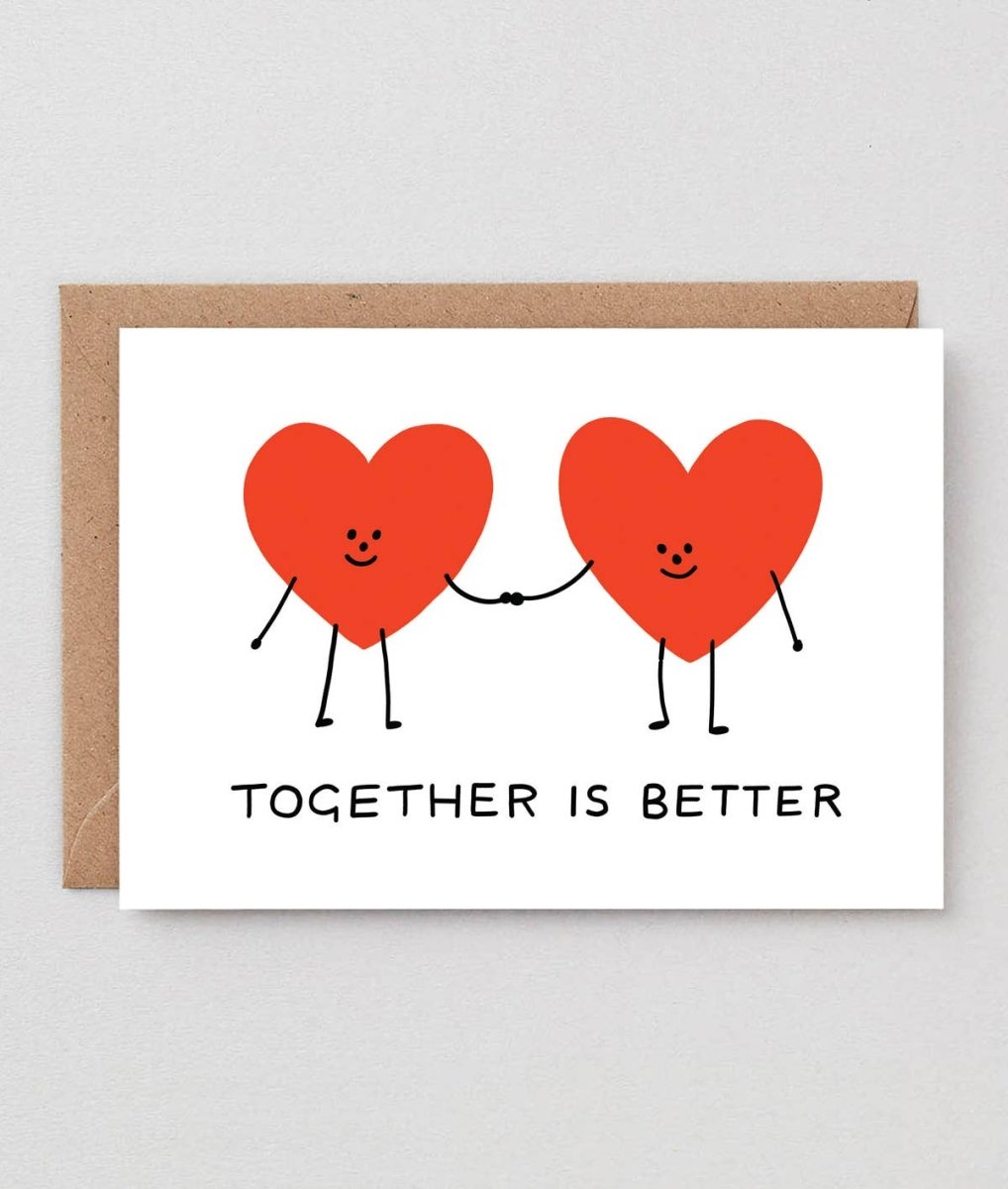 Wrap - TOGETHER IS BETTER Grußkarte - Grußkarte - ROSA ECK Concept Store
