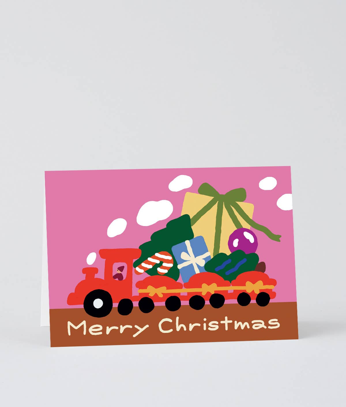 Wrap - TOY TRAIN Weihnachtskarte - Grußkarte - ROSA ECK