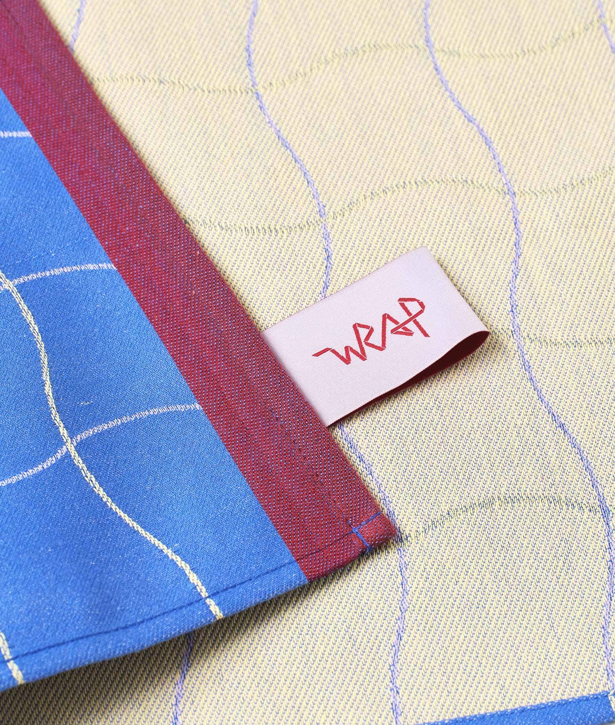 Wrap - WAVE GRID BLUE Geschirrtuch aus Baumwolle - Geschirrtuch - ROSA ECK
