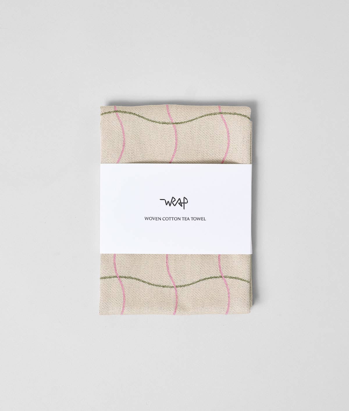 Wrap - WAVE GRID NATURAL Geschirrtuch aus Baumwolle - Geschirrtuch - ROSA ECK