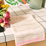 Wrap - WAVE GRID NATURAL Geschirrtuch aus Baumwolle - Geschirrtuch - ROSA ECK
