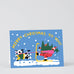 Wrap - Weihnachts - Grußkarte mit Prägung „Merry Christmas Skiing“ - Grußkarte - ROSA ECK Concept Store