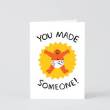 Wrap - YOU MADE SOMEONE Grußkarte zur Geburt - ROSA ECK Concept Store