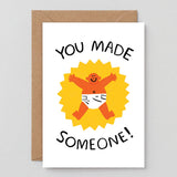 Wrap - YOU MADE SOMEONE Grußkarte zur Geburt - ROSA ECK Concept Store