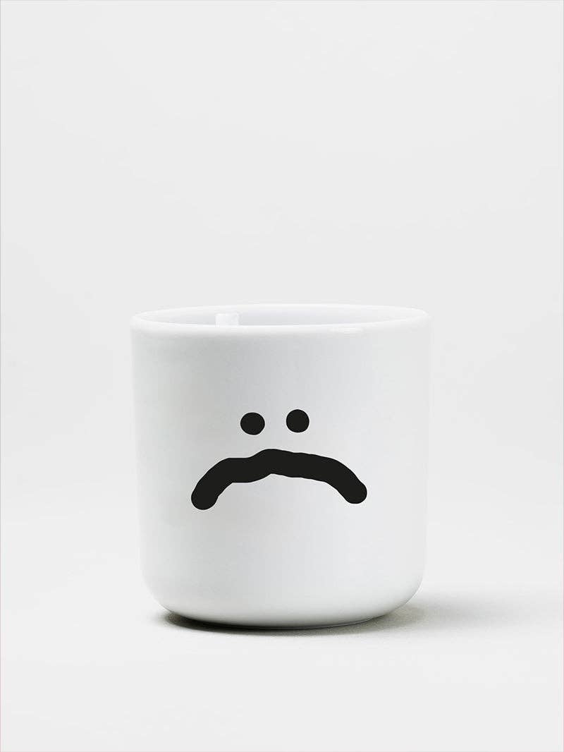 yahya studio - BIPOLAR Becher aus Porzellan - ROSA ECK - Smiley, Tasse,