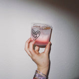 yahya studio - DON'T CARE Trinkglas mit Statement - ROSA ECK - Glas, ,