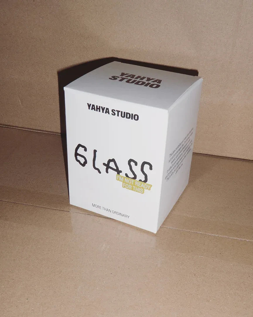 yahya studio - I’M NOT READY FOR THIS Großes Trinkglas mit Spruch - Trinkglas - ROSA ECK Concept Store