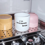 yahya studio - I'M WORQUEEN Becher aus Porzellan - Kaffee - und Teetasse - ROSA ECK - Cup, ,