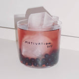 yahya studio - MOTIVATION OFF Trinkglas mit Statement - ROSA ECK - Glas, ,