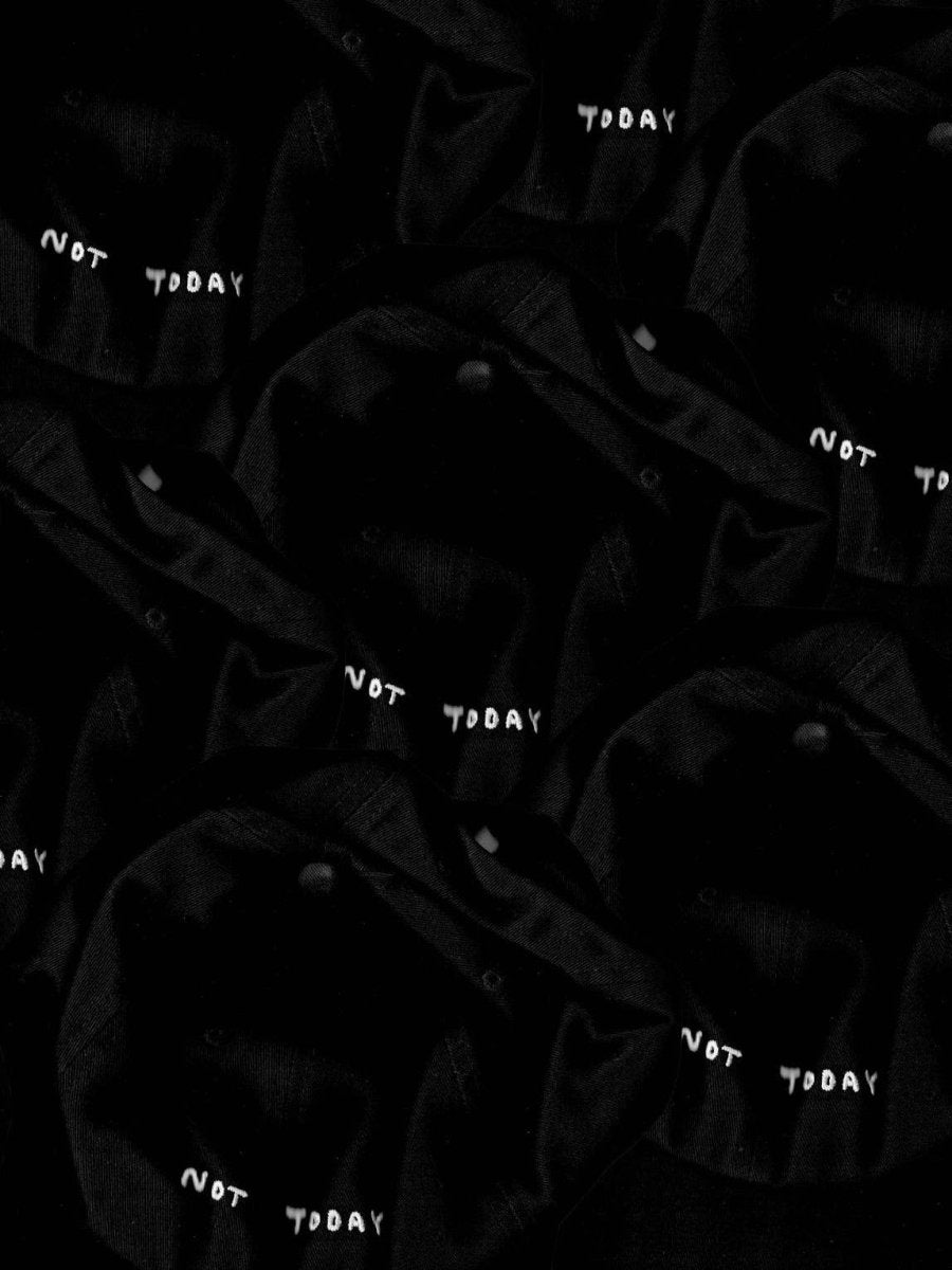 yahya studio - NOT TODAY Unisex Dad - Cap - ROSA ECK - Glas, ,
