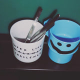 yahya studio - WORK LIFE CHALLENGE Becher aus Porzellan - Kaffee - und Teetasse - ROSA ECK - Cup, ,