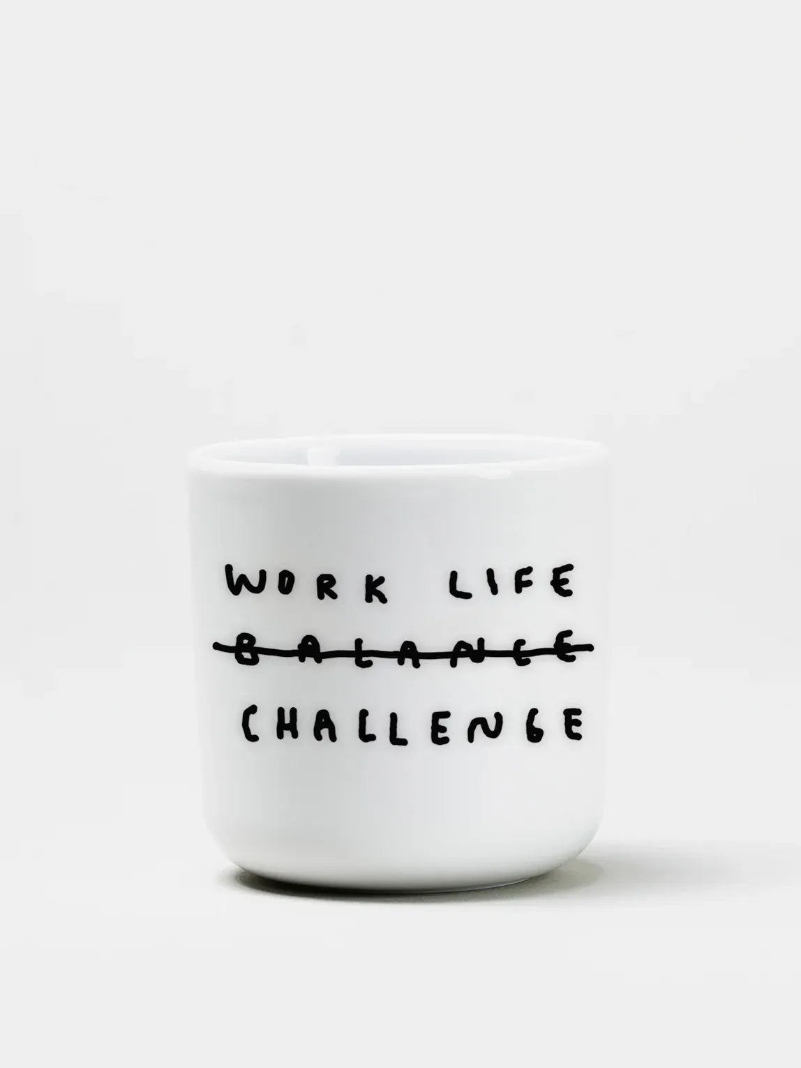 yahya studio - WORK LIFE CHALLENGE Becher aus Porzellan - Kaffee - und Teetasse - ROSA ECK - Cup, ,