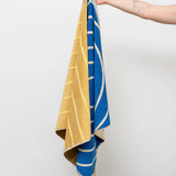 Wende-Badetuch • Blue / Mustard