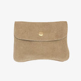 Geldbeutel in Wildleder-Optik • Beige