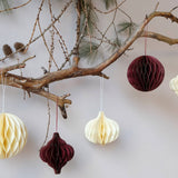 Weihnachtsdeko aus Papier • Kugel Rot