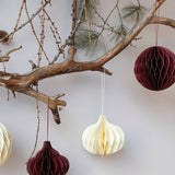 Weihnachtsdeko aus Papier  • Zwiebel Rot