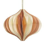 Weihnachtsdeko aus Papier • Zwiebel Braun