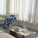 KLEKKS NO. 37 Leichte Baumwolldecke • Blau