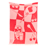 KLEKKS × donpriggos NO. 33 Wolldecke • Rot/Rosa