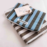 ANOUK iPad-Hülle • Stripes Olive/Blue