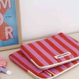 ANOUK iPad-Hülle • Stripes Orchid/Tomato