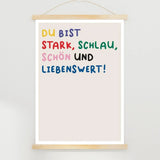 DU BIST STARK 50x70cm Poster