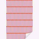 Geschenkpapier-Rolle • Streichholz Rosa/Rot/Gelb