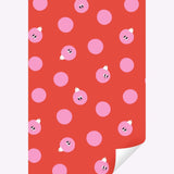 Geschenkpapier-Rolle • Weihnachtskugeln Rot/Rosa