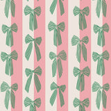 Geschenktüte mit Boden • Schleifen/Streifen Grün/Rosa