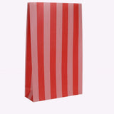 Geschenktüte mit Boden • Streifen Rot/Rosa
