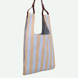KNITTED STRIPES Shopper • marzipan + sky