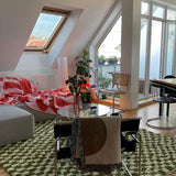 KLEKKS NO. 5 Baumwolldecke in Rot/Rosa