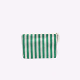 Kosmetiktasche Natur • Streifen Grün
