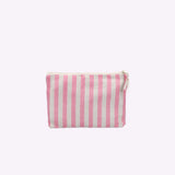 Kosmetiktasche Natur • Streifen Rosa