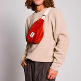 OLIVIA Bauchtasche • Cord Ziegelrot