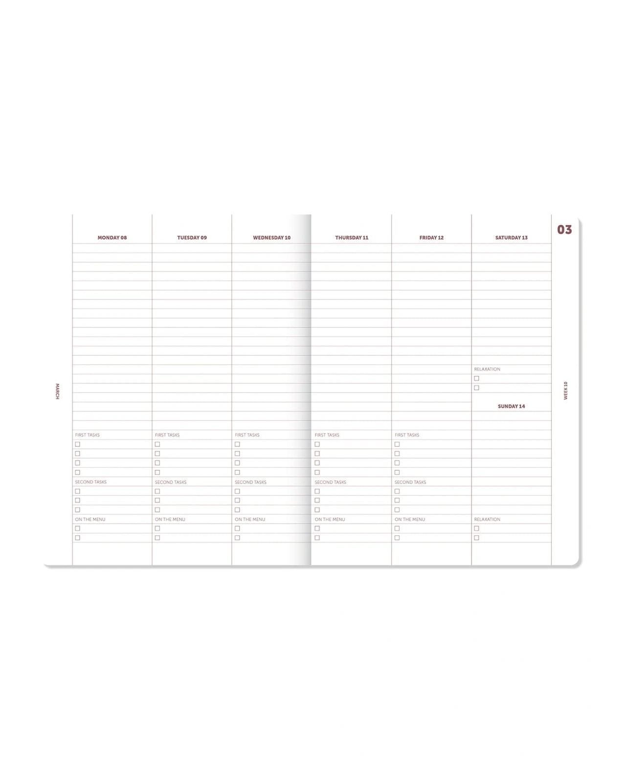 A-Journal - A-PLANNER Terminplaner für 2027 • Pink Linen - ROSA ECK