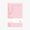 A - Journal - A - YATZY Spielblock zum Nachfüllen • Pink Red - ROSA ECK