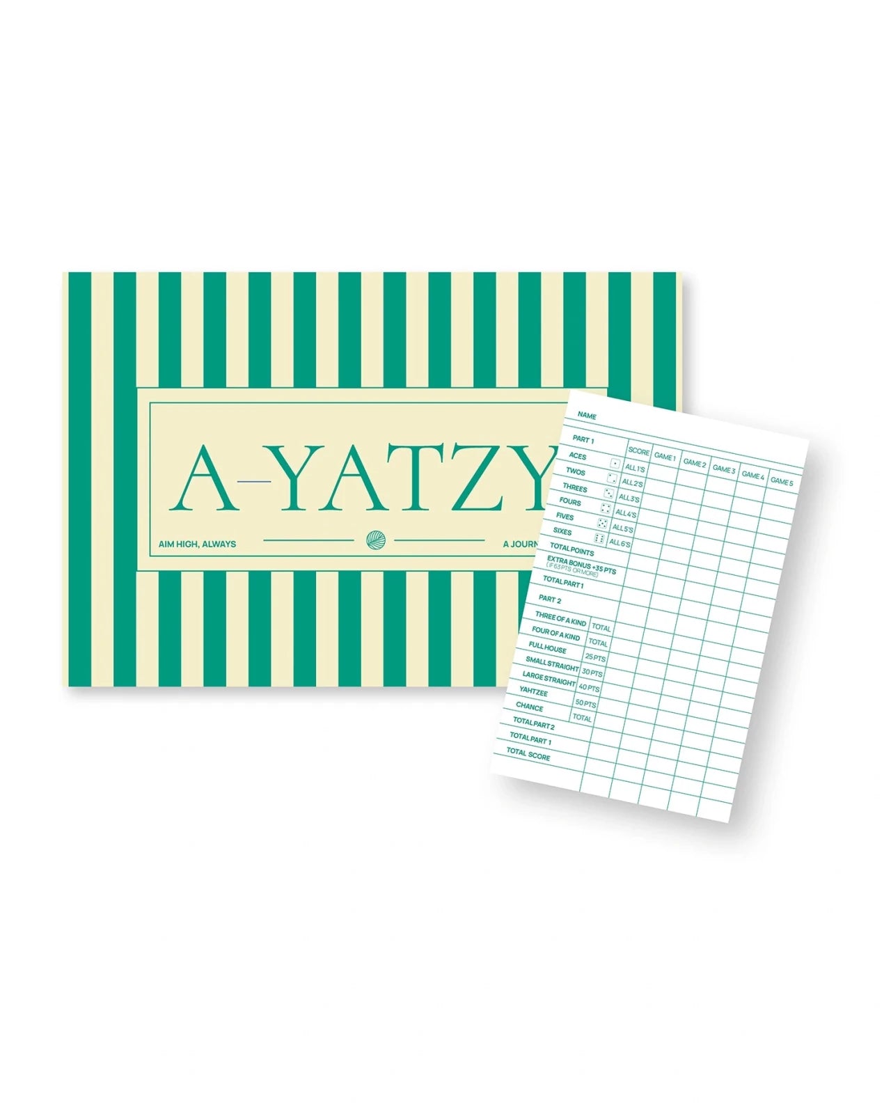 A-Journal - A-YATZY Würfelspiel • Green - ROSA ECK