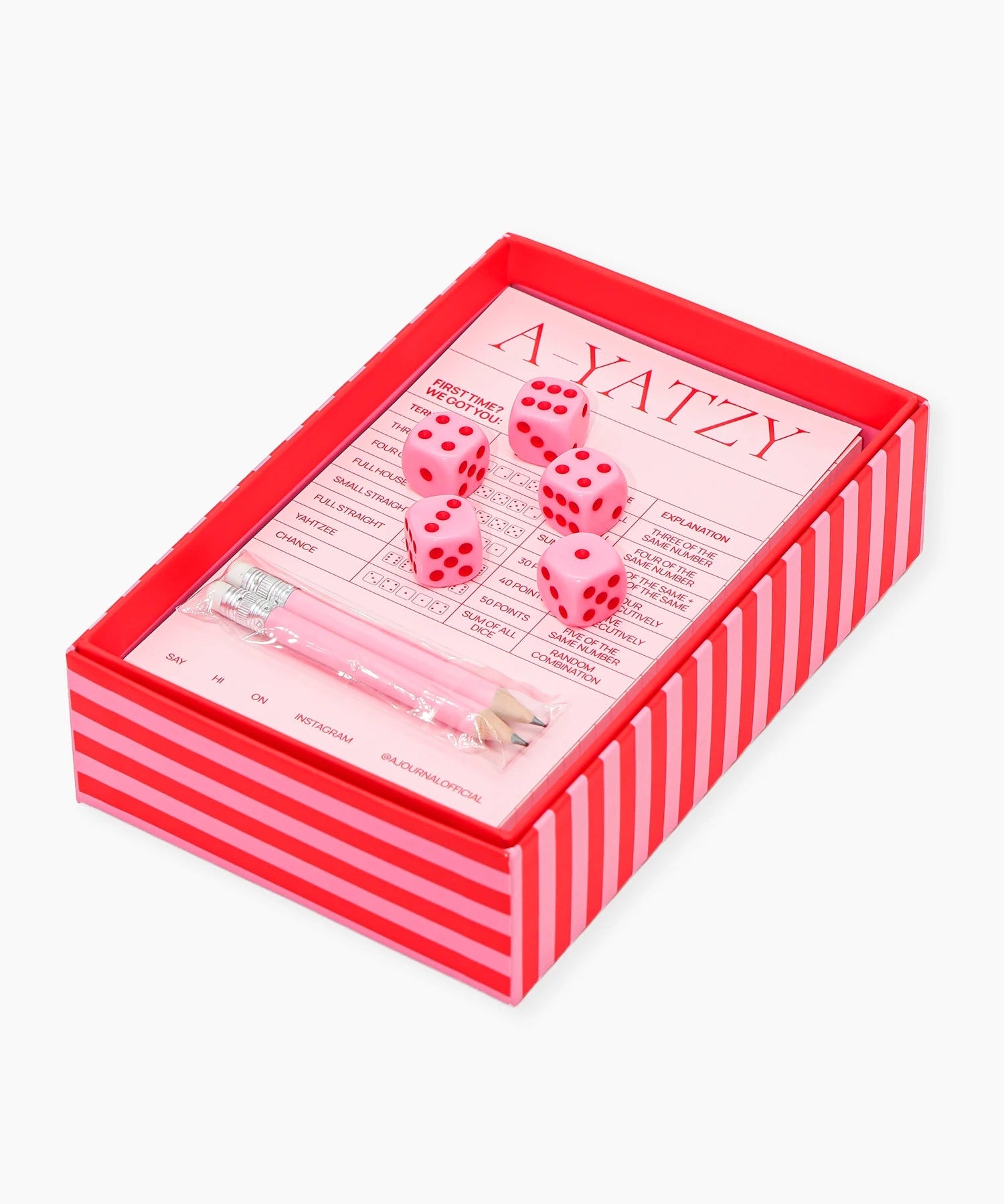 A - Journal - A - YATZY Würfelspiel • Pink Red - ROSA ECK