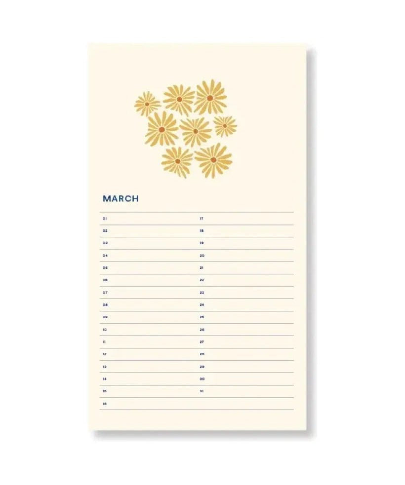 A - Journal - BIRTHDAY CALENDER Geburtstagskalender • Palmtree Checkered - Kalender - ROSA ECK Concept Store