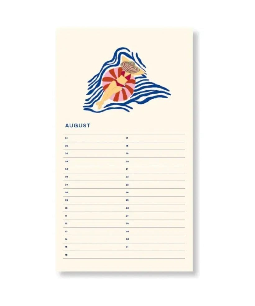 A - Journal - BIRTHDAY CALENDER Geburtstagskalender • Palmtree Checkered - Kalender - ROSA ECK Concept Store