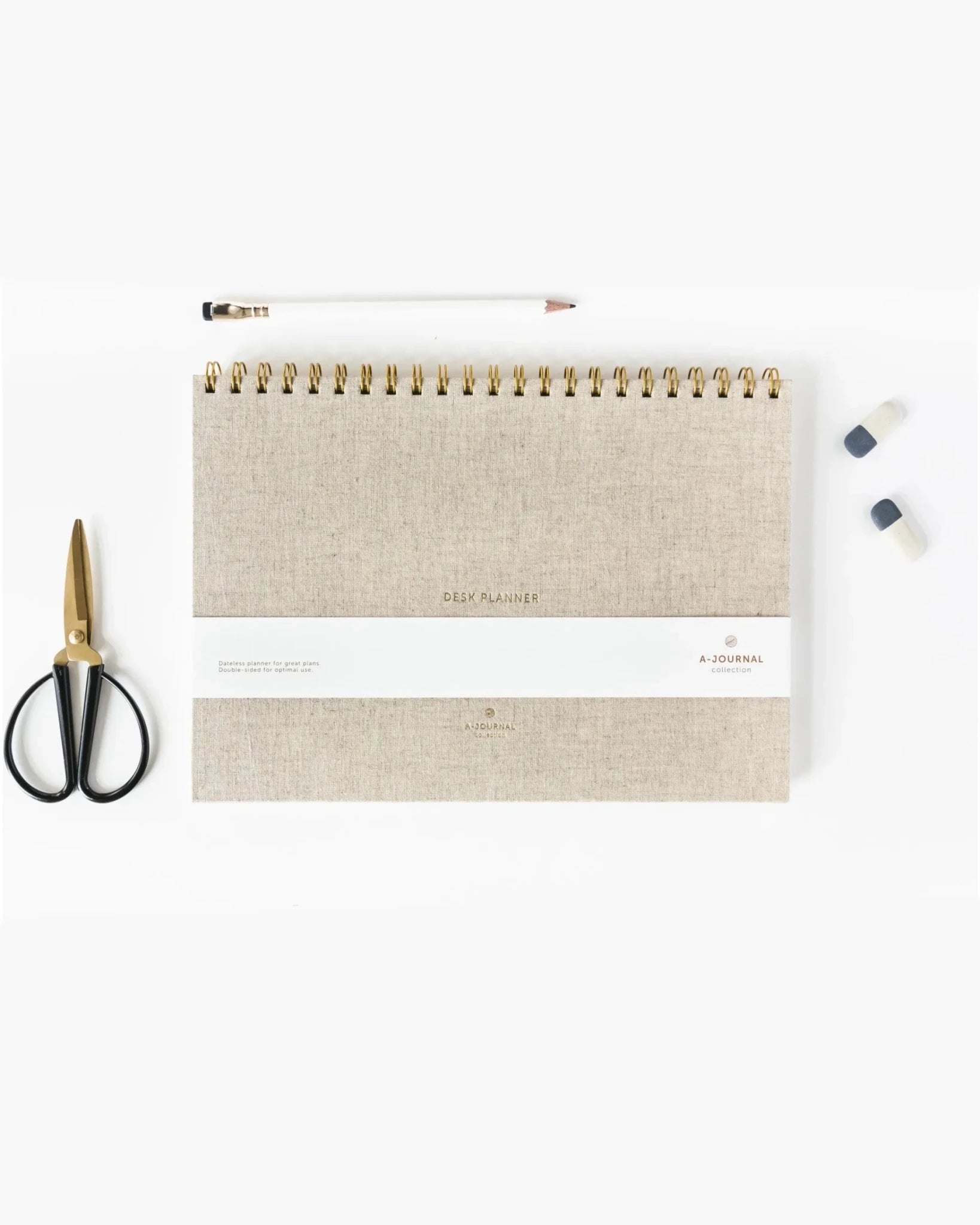 A-Journal - DESK PLANNER Schreibtischplaner • Leinen - ROSA ECK