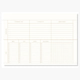 A-Journal - DESK PLANNER Schreibtischplaner • Leinen - ROSA ECK